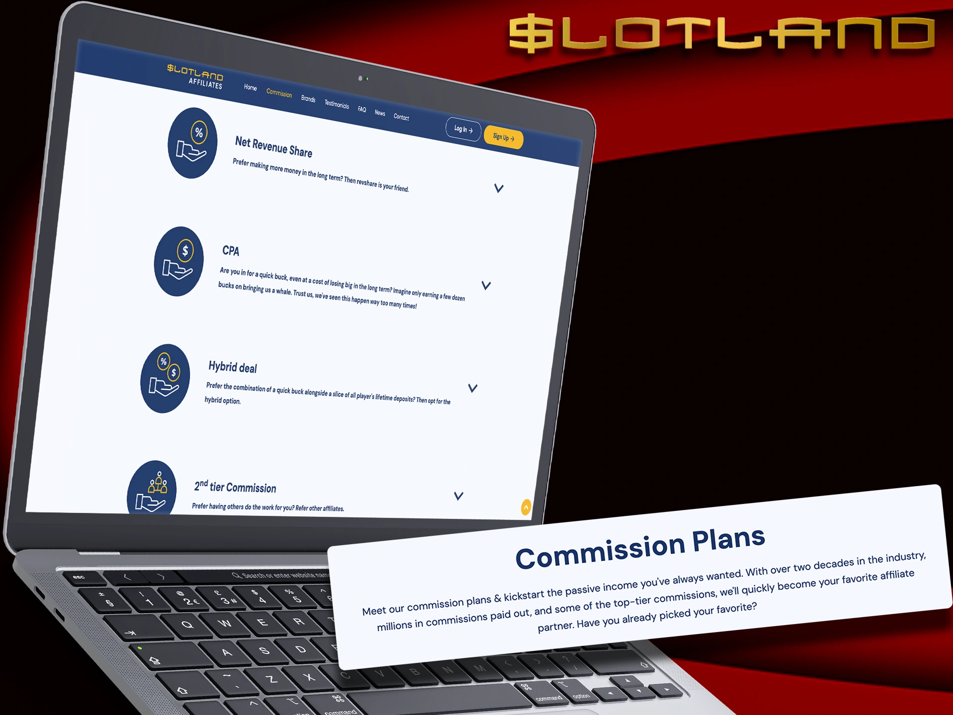 Find out about the affiliate programme plans at Slotland.