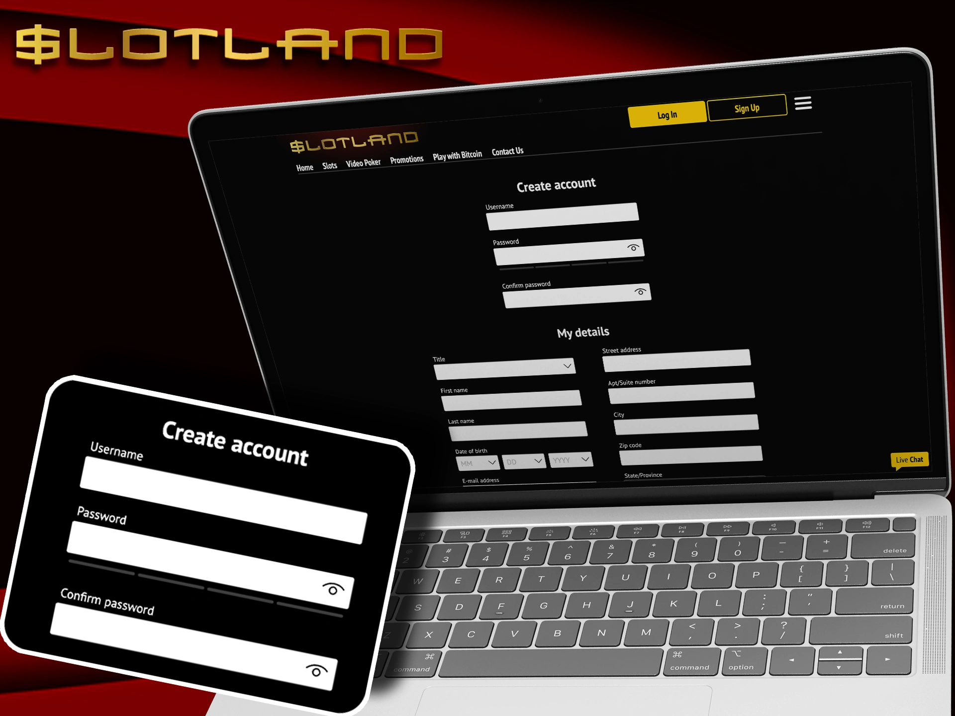 Create an account at Slotland and start playing.