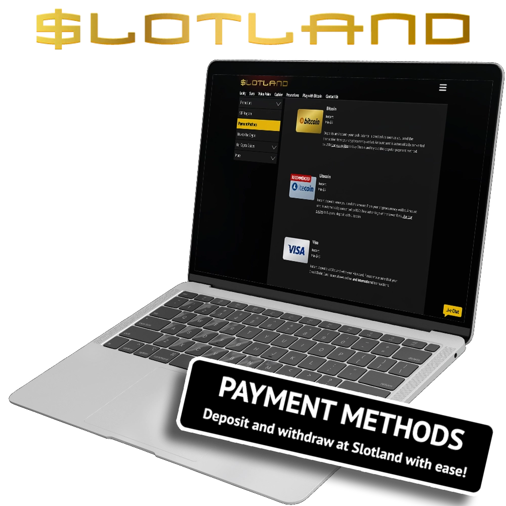 Choose your preferred method of settlement at Slotland.